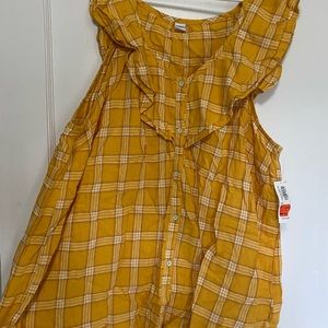 Old navy plaid Tank top